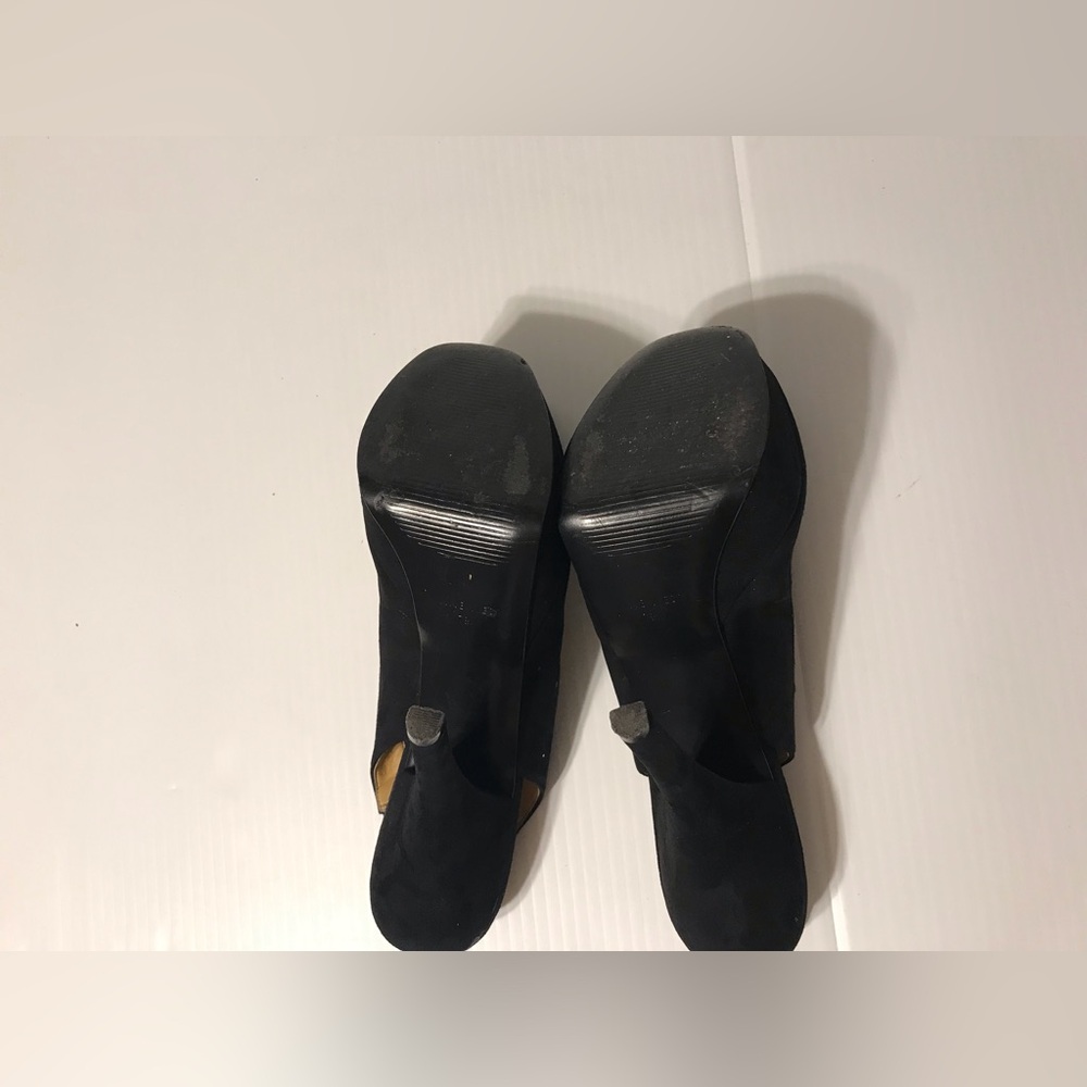 Nine West high heels platform black faux suede size 7.5 - Picture 7 of 10